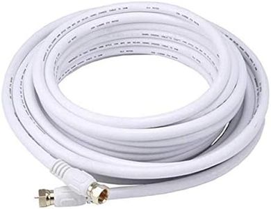 Monoprice 25ft RG6 (18AWG) 75Ohm, Quad Shield, CL2 Coaxial Cable with F Type Connector - White