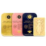 Moisturising Solid Hand Cream Bars | For Dry & Sensitive Hands Queen Bee, Golden Rosewood, Luxury No.1 | Natural Hand Cream | Luxury Gift | Cruelty Free | Edinburgh Skincare Company