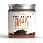 FitFeast Cookie Fudge Peanut Butter | Crunchy and Yummy | No Trans Fats | No Cholesterol | Sweetened with Dates | Antioxidant Rich (Single Pack)