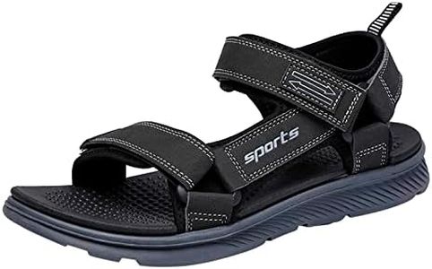 Chaussures plates pour homme - Sandales orthopédiques confortables - Légères et antidérapantes - Chaussures de plage - Bout ouvert - Semelles souples - Sandales d'extérieur - Résistantes à l'usure -