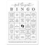 24 cnt Find The Guest Baby Shower Bingo - Minimalist Baby Shower Game