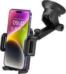 Car Phone Holder, Car Phone Mount, Dashboard Windscreen Phone Holder for Car, Car Cradles 360° Rotation with One Button Release Strong Sticky Gel Pad for 4.0''-7.0'' Phones