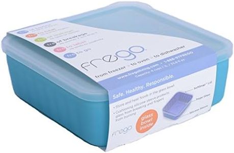 Frego Award-Winning Plastic-Free Glass and Silicone Food Container | 4 Cups | Blue