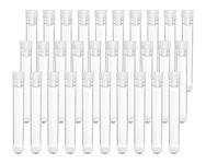 DS. DISTINCTIVE STYLE Plastic Test Tubes with Caps 30 Pieces 10 Milliliters Laboratory Tubes for Scientific Experiments Clear Testing Tubes for Halloween