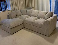 CHICAGO JUMBO CORD CORNER SOFA 5 COLOURS - LEFT/RIGHT HAND (Mink Jumbo Cord, Left Hand Corner Sofa)