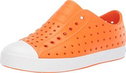 Native Shoes Kids Jefferson Sneakers for Toddler and Little Kids,Lightweight Eva Upper, Breathable Keep Feet Dry, City Orange/Shell White, C4/Toddler 4