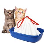 Bilieasy Cat Litter Box Liners large with Drawstrings Scratch Resistant Bags for Medium and Large Litter Box 10 Pack (L 10 Count)