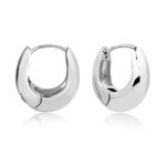 ASH'S CHOICE Silver Chunky Hoop Earring for Women, Sterling Silver 925 Small Cartilage Huggie Hoop Earrings, Silver Wide Thick Chunky Hoop Earrings Elegant Cute Lightweight Small Hoop Earrings