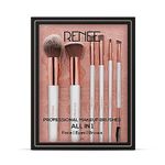 RENEE All In 1 Professional Makeup Brush Set of 6, Premium Easy To Hold & Precise Application For Face, Eyes & Brows | Cruelty Free & Uniquely Designed Super Soft Bristles For Unparalleled Precision