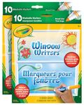 Crayola 2pk Bundle of Washable Window Writers Markers, 10 Count