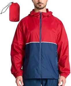 SWISSWELL Men's Rain Jacket Windbreaker Packable,Lightweight Golf Rain Coat Inner Pocket for Camping Hiking Cycling