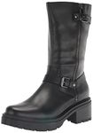 Naturalizer Women's Jagger Mid Calf Boot, Black Leather, 4 UK