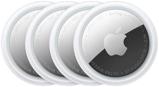Apple AirTag (2nd Generation) - 4 Pack: Tracker for Keychain, Wallet, and More; Locator with Sound; Simple One-Tap Setup with iPhone or iPad; Key Finder with up to 1.5X Precision Finding Range*