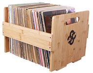 Sound Stash High End Bamboo Record Crate (Natural Bamboo Color)