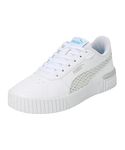 Puma Girls Carina 2.0 Mermaid Jr White-Hero Blue-Silver Sneaker - 6UK (38974201)