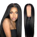 LUSH LOCKS® Hair Lace Front Wigs Human Hair Real Hair Wigs (Natural Black) #New (20 inch)