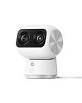 eufy Security Indoor Cam S350 Dual Cameras 4K UHD Indoor Security Camera with 8× Zoom and 360° PTZ, Ideal for Baby Monitor/Pet & Dog Camera/Home Security, Human/Pet AI, Dual-Band Wi-Fi 6