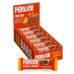 Perkier Cacao & Orange Snack Bars (18 Pack) – Vegan – Gluten Free – Protein – High Fibre – Lower Sugar - Natural Ingredients – Lower Calorie – Healthy – No Palm Oil