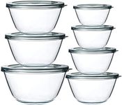 M MCIRCO Glass Salad Bowls with Lid