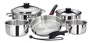 Magma Products 10 Piece Gourmet Nesting Stainless Steel Cookware Set, Induction Cooktops