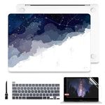 Batianda for New MacBook Pro 13 Inch Case M2 Chip 2022 Release A2338 M1 A2289 A2251, 3D Painting Hard Shell with Keyboard Cover Compatible for MacBook Pro 13 2021 2020, Blue Starry Sky