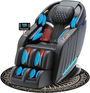 KTENTITO Luxury Massage Chair Full Body, SL-Track Zero Gravity Massage Chairs with Mat, Back Heating, AI Voice Control, Thai Stretch, Airbags Deep Tissue Massage Black
