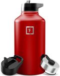 IRON °FLASK Sports Water Bottle - 64 Oz, 3 Lids (Straw Lid), Leak Proof, Vacuum Insulated Stainless Steel, Double Walled, Thermo Mug, Metal Canteen