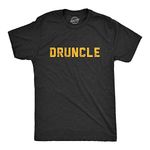 Mens Druncle T Shirt Funny Drunk Uncle Family Reunion Hilarious Gift for Brother Mens Funny T Shirts Uncle T Shirt for Men Funny Drinking T Shirt Novelty Black - L