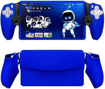 Buziba Controller Silicone Cover Controller Skin Split Protective Sleeve for PS5 Playstation Portal Handheld Game Console Soft Rubber Case (Blue)