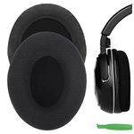 Geekria Comfort Mesh Fabric Replacement Ear Pads for Turtle Beach Ear Force XP500, XP400, XP300, XO Four, XO Three, XO ONE Gaming Headphones Ear Cushions, Ear Cups Cover Repair Parts (Black)