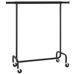 SONGMICS Clothes Rack, Heavy-Duty Garment Rack, 286.6 lb Load Capacity, Clothing Rack, Matte Black UHSR011B01