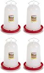 Little Giant Extra Large 3-Gallon Capacity Heavy-Duty Plastic Gravity Fed Poultry Waterer System (4 Pack)