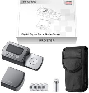 Proster Turntable Stylus Force Tracking Scale - Phono Turntable Cartridge Pressure Gauge 5g/0.01g Tone Arm Scale Record Stylus Alignment with LCD Backlight Gray