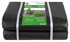 GardenMate 2m x 15m sheet non-woven weed control fabric - UV stabilised black 150gsm landscape ground cover membrane