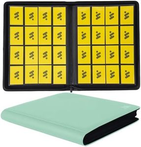MORABTO Premium 1000+ Pockets Card Binder,16 Pockets Trading Card Binder Ringless Side Loading Trading Card Album Folder for TCG - Light Green