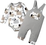 BAVADER Baby Boy Clothes 0-3 Months Baby Boy Clothes Long Sleeve Animal Romper Baby Boy Outfits 0-3 Months Overalls Jumpsuit Baby Clothes Boy Fall