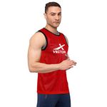 Vector X Training Bibs for Football Soccer Basketball Volleyball for Track and Field Play (S, RED, 1)