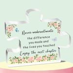 WTOPP Colleague Leaving Gifts Retirement Gifts For Women Thank You Gift Appreciation Gifts Acrylic Block Puzzle Gifts For Volunteer Social Worker Nurse Teacher Boss Colleagues