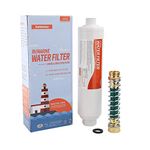 Solimeta RV Marine Inline Water Filter with Flexible Hose Protector, Drinking & Washing Filter, Garden Hose Water Filter