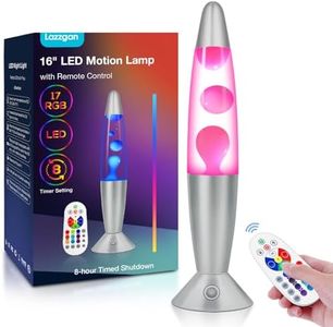 17 Color Changing Liquid Motion Lamp with Remote: 16 inches Large LED Night Lights, Christmas Gifts Table Lamp for Adults and Kids Bedroom,Home Decoration Mood Lighting, Pink Wax