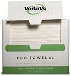 VoilaVe Disposable Face Towels -100% Cotton Biodegradable Makeup Remover Dry Wipes, Ultra Soft Lint Free Facial Cloth | Clinically Tested Eco-Friendly Towelettes For Sensitive Skin - XL 10 x 12"- 50 C