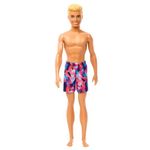 Barbie Beach Ken Doll with Blond Hair Wearing Purple Swimsuit, Barbie Pool and Beach Toys