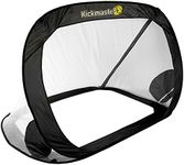 Kickmaster Large Pop-Up Goals and Target Shots - Versatile 2-in-1 Soccer Goal Set - Easy Setup and Foldable Design - Includes Carry Bag - Suitable for Outdoor Play - Age 5+