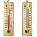 Wall Thermometer for Indoor and Outdoor Use [Pack of 2] Measure Room Garden Greenhouse Office Temperature Measures Fahrenheit and Centigrade