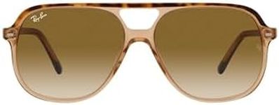 Ray-Ban RB2198 Bill Square Sunglasses, Havana On Transparent Brown/Clear Gradient Brown, 56 mm