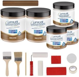 LIFVEAN Wood Look Paint for Furniture, Countertop, Interior Doors Wood Like Paint, Brown Walnut Wood Grain Paint Cover 52-60 sq.ft