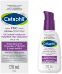 Cetaphil PRO DermaControl Oil Control Moisturizer SPF 30 With Zinc Complex, For Oily and Sensitive Skin - Broad Spectrum Protection With Matte Finish - Dermatologist Recommended, 120ml