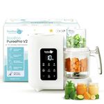 BooBoo PuréePro® 5 in 1 Baby Food Maker, Multifunctional Puree Blender Processor, Auto Cooking & Grinding Chopper, Includes Steamer, Bottle Warmer, Steriliser & Self Cleaning Operation