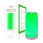 Hooga Green Light Therapy Lamp for Migraines, Headaches, Insomnia, Light Sensitivity, Anxiety Relief. Narrow Band Green LEDs. Soft Warm White Mode. Tap Touch Control Sensor. Dimmable. USB Type C.