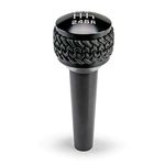 DV8 Offroad | Jeep Wrangler Manual Transmission 6 Speed Shift Knob | 2007-2010 Jeep JK & 2008-2006 Jeep TJ | Patented “Tired Tread” Design | Billet Aluminum | Gloss Black Finish | D-JP-180012-BK